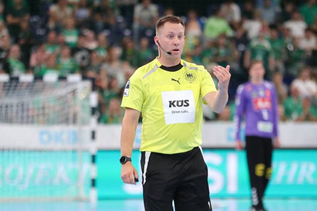 Handball, HBL2 SC DHfK Leipzig vs. GWD Minden, August 31, 2026; Referee: Andreas Kolb; Handball, 2nd Bundesliga, 2026–2027 season, Matchday 1: SC DHfK Leipzig vs. GWD Minden on August 31, 2026, at the Quarterback Immobilien Arena in Leipzig Copyright: xBEAUTIFULxSPORTS JanxKaeferx
