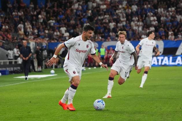 IPA87984971 - Riccardo Orsolini, during the Italian Serie A soccer match between Atalanta BC and Bologna FC 1909 at New Balance Arena in Bergamo on August 31, 2026. During the Atalanta BC vs. Bologna FC Italian Serie A soccer match in Bergamo, Italy, on August 31, 2026  Copyright: xAlessioxMorgese IPAxSportx xx 87984971