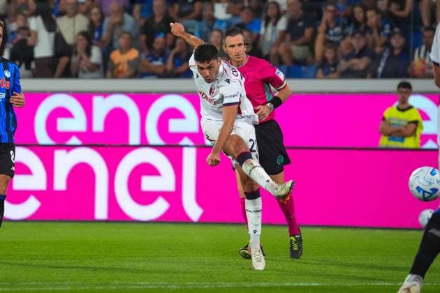 SOCCER - Serie A - Atalanta BC vs. Bologna FC Photo by IPA ABACAPRESS.COM87984866 - Nicolo Cambiaghi, during the Italian Serie A soccer match between Atalanta BC and Bologna FC 1909 at New Balance Arena in Bergamo on August 31, 2026. During the Atalanta BC vs. Bologna FC Italian Serie A soccer match in Bergamo, Italy, on August 31, 2026 Bergamo Italy  Copyright: xIPAxSport ABACAx