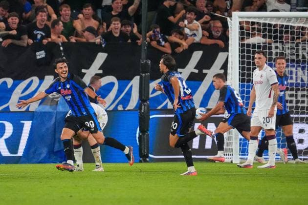SOCCER - Serie A - Atalanta BC vs. Bologna FC Photo by IPA ABACAPRESS.COM87984964 - Lazar Samardzic celebrates the goal with his teammates during the Italian Serie A soccer match between Atalanta BC and Bologna FC 1909 at the New Balance Arena in Bergamo on August 31, 2026. During the Atalanta BC vs. Bologna FC Italian Serie A soccer match in Bergamo, Italy, on August 31, 2026 Bergamo Italy  Copyright: xIPAxSport ABACAx