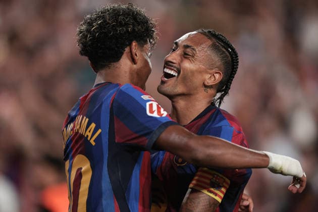 August 31, 2026, Barcelona, Catalonia, Spain: August 31th, 2026, Barcelona, Spain. FC Barcelona, Barca v Rayo Vallecano - LaLiga: .Raphinha of FC Barcelona and Lamine Yamal of FC Barcelona. Barcelona Spain - ZUMAa178 20260831_aap_a178_018 Copyright: xJanxKolodziejx