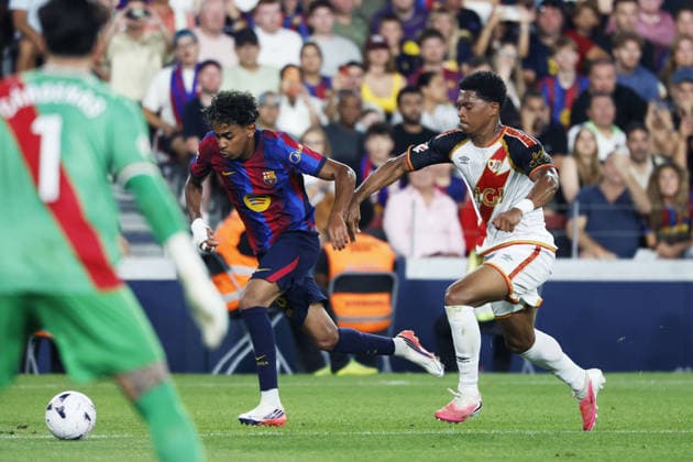 Lamine Yamal (Barcelona), AUGUST 31, 2026 - Football Soccer : Spanish La Liga EA Sports match between FC Barcelona, Barca 5-2 Rayo Vallecano at Spotify Camp Nou in Barcelona, Spain. Noxthirdxpartyxsales  aflo_344121293 DAISUKExNakashimax