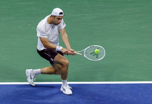 US Open tennis tournament - Day 2 Tallon Griekspoor of the Netherlands in action against Ben Shelton of the USA during their Men s Singles round one tennis match during the US Open Tennis Championships at the USTA Billie Jean King National Tennis Center in Flushing Meadows, New York, USA, 31 August 2026. FLUSHING MEADOWS NEW YORK United States  Copyright: xBRIANxHIRSCHFELDx