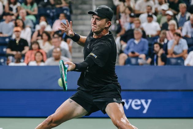 US Open tennis tournament - Day 2 Martin Damm of USA in action against Frances Tiafoe of USA during the Men s Singles first round of the US Open Tennis Championships in Flushing Meadows, New York, USA, 31 August 2026. FLUSHING MEADOWS NEW YORK United States  Copyright: xOLGAxFEDOROVAx