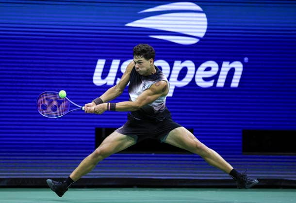 US Open tennis tournament - Day 2 Ben Shelton of USA in action against Tallon Griekspoor of Netherlands during the Men s Singles first round of the US Open Tennis Championships in Flushing Meadows, New York, USA, 31 August 2026. FLUSHING MEADOWS NEW YORK United States  Copyright: xCRISTOBALxHERRERA-ULASHKEVICHx