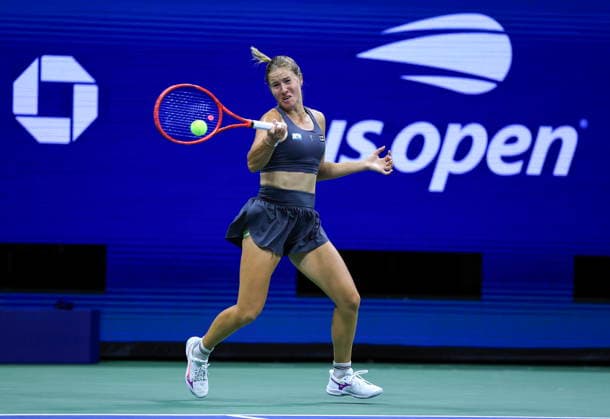 US Open tennis tournament - Day 2 Anastasia Zakharova of Russia in action against Naomi Osaka of Japan during their Women s Singles first round match at the US Open Tennis Championships in Flushing Meadows, New York, USA, 31 August 2026. FLUSHING MEADOWS NEW YORK United States  Copyright: xCRISTOBALxHERRERA-ULASHKEVICHx