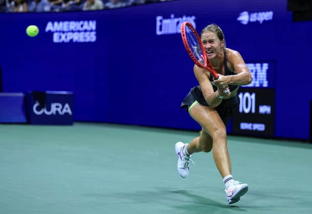US Open tennis tournament - Day 2 Anastasia Zakharova of Russia in action against Naomi Osaka of Japan during their Women s Singles first round match at the US Open Tennis Championships in Flushing Meadows, New York, USA, 31 August 2026. FLUSHING MEADOWS NEW YORK United States  Copyright: xCRISTOBALxHERRERA-ULASHKEVICHx