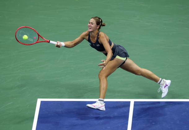 US Open tennis tournament - Day 2 Anastasia Zakharova of Russia in action against Naomi Osaka of Japan during their Women s Singles first round match at the US Open Tennis Championships in Flushing Meadows, New York, USA, 31 August 2026. FLUSHING MEADOWS NEW YORK United States  Copyright: xBRIANxHIRSCHFELDx