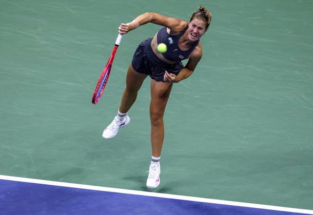 US Open tennis tournament - Day 2 Anastasia Zakharova of Russia in action against Naomi Osaka of Japan during their Women s Singles first round match at the US Open Tennis Championships in Flushing Meadows, New York, USA, 31 August 2026. FLUSHING MEADOWS NEW YORK United States  Copyright: xBRIANxHIRSCHFELDx