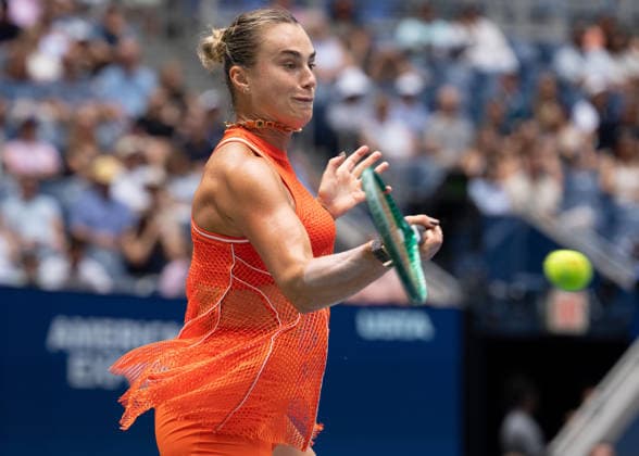 2026 US Open - Day 2 NEW YORK, NEW YORK - AUGUST 31: Aryna Sabalenka returns a shot during her match against Camila Osorio of Columbia during the 2026 US Open - Day 2 at USTA Billie Jean King National Tennis Center on August 31, 2026 in New York, New York. New York USTA Billie Jean King National Tennis Center New York United States Copyright: xSusanxMullane ISIxPhotosx 9747