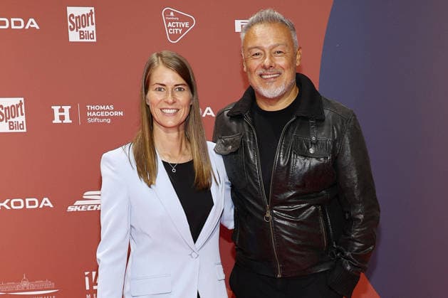 Marie Louise Eta and Rodolfo Esteban Cardoso at the Sport Bild Award ceremony on August 31, 2026, in Hamburg Marie Louise Eta and Rodolfo Esteban Cardoso attend the Sport Bild Award ceremony on August 31, 2026 in Hamburg, Germany Sport Bild Award 2026 in Hamburg  Sport Bild Award 2026 in Hamburg