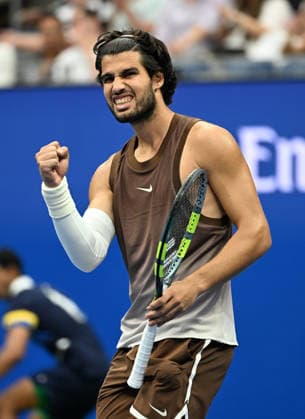 FLUSHING NY- AUGUST 31: Carlos Alcaraz Vs Roman Safiullin on Arthur Ashe Stadium during The US Open at the USTA Billie Jean King National Tennis Center on August 31, 2026 in Flushing Queens. Copyright: xmpi04x