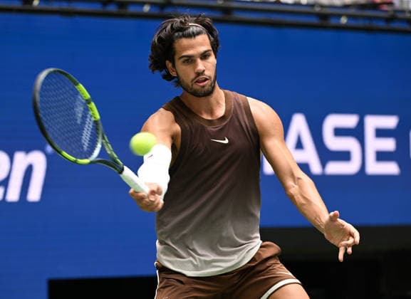 FLUSHING NY- AUGUST 31: Carlos Alcaraz Vs Roman Safiullin on Arthur Ashe Stadium during The US Open at the USTA Billie Jean King National Tennis Center on August 31, 2026 in Flushing Queens. Copyright: xmpi04x