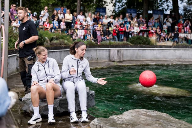 FC Cologne Zoo Day, September 1, 2026, Cologne, GERMANY SEPTEMBER 1 Anna Lena Stolze (1 FC Cologne, 7) and Laureta Elmazi (1 FC Cologne, 26) during the sea lion show at the FC Cologne Zoo Day on September 1, 2026, at the Cologne Zoo, Cologne Copyright: xBEAUTIFULxSPORTS Wunderlx