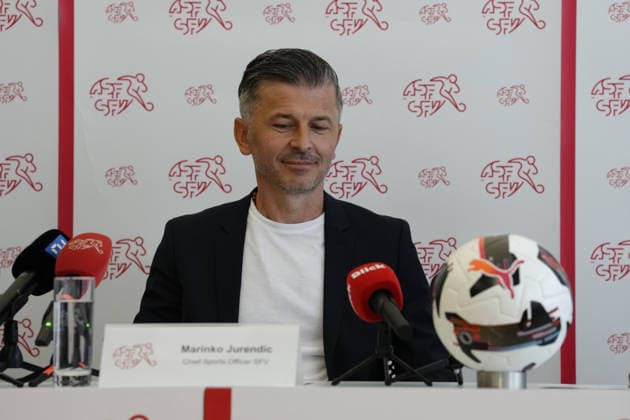 Muri, Switzerland - September 01: Marinko Jurendic Chief Sports Officer SFA during the press conference, PK, Pressekonferenz new Chief Sports Officer SFA at Swiss Football Association on September 01, 2026 in Muri, Switzerland. Copyright: xKjetilxWaberx xSPPx Sportspressphoto_SPR221780