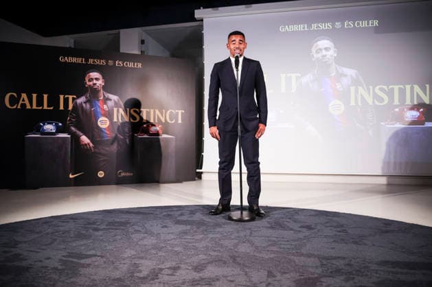 September 1, 2026, Barcelona, Barcelona, SPAIN: Gabriel Jesus attends his presentation as new player of FC Barcelona, Barca at Commercial Office on September 01, 2026 in Barcelona, Spain. Barcelona SPAIN - ZUMAa181 20260901_zaa_a181_021 Copyright: xJavierxBorregox