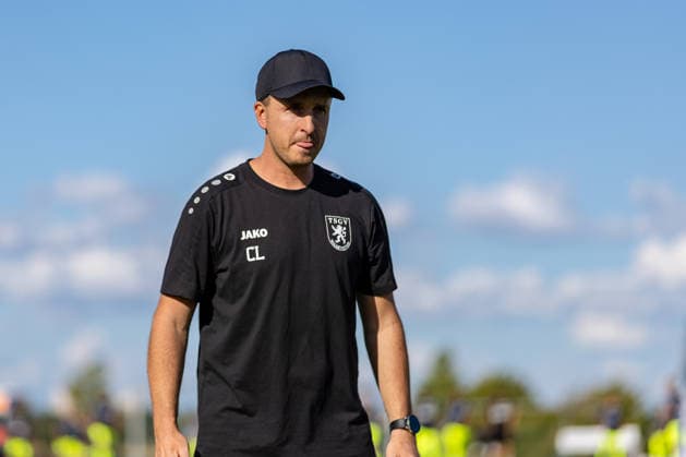Chris Loser, TSGV Waldstetten, Assistant Coach; facial expressions and gestures—sticking out his tongue, GER, TSGV Waldstetten vs. SV Kickers Stuttgart, soccer, league cup, DB Regio wfv Cup, men’s, round of 16, 2026–2027 season, September 1, 2026, DFL and DFB regulations prohibit any use of photographs as image sequences and or quasi-video, GER, TSGV Waldstetten vs. SV Kickers Stuttgart, soccer, Association Cup, DB Regio wfv Cup, men’s, Round of 16, 2026–2027 Season, September 1, 2026, Waldstetten Copyright: xEibner-Pressefoto JanixPlessx EP_JPL