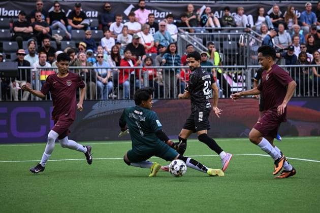 2026 Socca World Cup ** FOR EDITORIAL USE ONLY ** EDITORIAL USE ONLY ** Germany will face Indonesia at the Socca World Cup on September 1, 2026, in Essen. The Socca World Cup, the world championship in small-field soccer, will take place from August 28 to September 6 at Kennedyplatz in Essen, Germany. Essen, Germany. Copyright SocratesxTassos Copyright: SocratesxTassos doc87exh808uhjmsttv95i ,EDITORIAL USE ONLY Copyright: SocratesxTassos