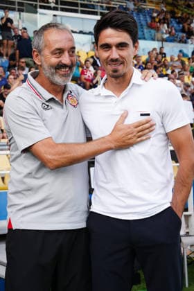 CremoneseÕs head coach Marco Giampaolo and Parma s head coach Carlos Cuesta during the Round of 16 of Frecciarossa Italian Cup 2026 2027 match between Parma and Cremonese at Ennio Tardini Stadium - Soccer - Parma, Italy - Tuesday September 1, 2026  Copyright: xMassimoxPaolone LaPressex
