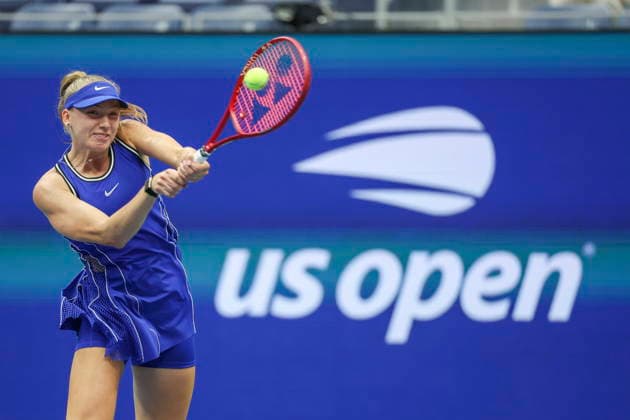US Open tennis tournament - Day 3 Alina Korneeva of Russia in action against Madison Keys of the US during the Women™s Singles round one of the US Open Tennis Championships at the USTA Billie Jean King National Tennis Center in Flushing Meadows, New York, USA, 01 September 2026. The 2026 US Open tournament runs from 23 August through 13 September. FLUSHING MEADOWS NEW YORK United States  Copyright: xSARAHxYENESELx
