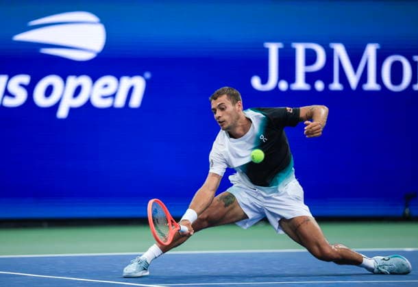 US Open tennis tournament - Day 3 Flavio Cobolli of Italy in action against Francisco Comesana of Argentina during the men s singles first round of the US Open Tennis Championships at the USTA Billie Jean King National Tennis Center in Flushing Meadows, New York, USA, 01 September 2026. The 2026 US Open tournament runs from 23 August through 13 September. FLUSHING MEADOWS NEW YORK United States  Copyright: xCRISTOBALxHERRERA-ULASHKEVICHx