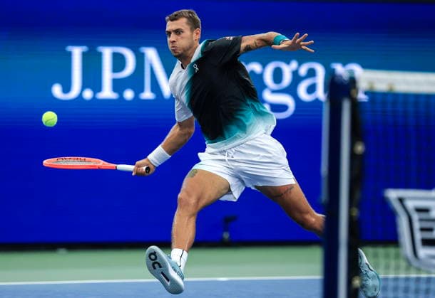US Open tennis tournament - Day 3 Flavio Cobolli of Italy in action against Francisco Comesana of Argentina during the men s singles first round of the US Open Tennis Championships at the USTA Billie Jean King National Tennis Center in Flushing Meadows, New York, USA, 01 September 2026. The 2026 US Open tournament runs from 23 August through 13 September. FLUSHING MEADOWS NEW YORK United States  Copyright: xCRISTOBALxHERRERA-ULASHKEVICHx
