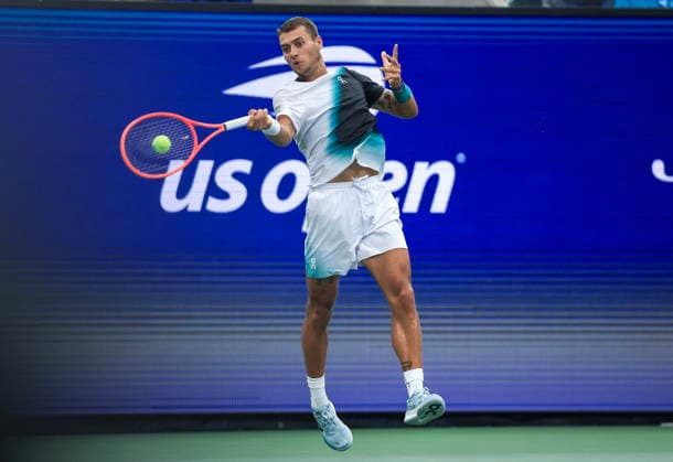 US Open tennis tournament - Day 3 Flavio Cobolli of Italy in action against Francisco Comesana of Argentina during the Men s Singles first round match of the US Open Tennis Championships, in Flushing Meadows, New York, USA, 01 September 2026. FLUSHING MEADOWS NEW YORK United States  Copyright: xCRISTOBALxHERRERA-ULASHKEVICHx