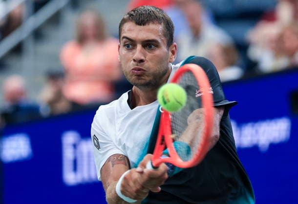 US Open tennis tournament - Day 3 Flavio Cobolli of Italy in action against Francisco Comesana of Argentina during the Men s Singles first round match of the US Open Tennis Championships, in Flushing Meadows, New York, USA, 01 September 2026. FLUSHING MEADOWS NEW YORK United States  Copyright: xCRISTOBALxHERRERA-ULASHKEVICHx