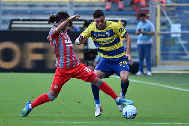 IPA88005026 - Franco Carboni of Parma Calcio 1913 during the soccer match between Parma Calcio 1913 and US Cremonese, Round of 16 of the 2026–2027 Frecciarossa Italian Cup, at Ennio Tardini Stadium on September 1, 2026, in Parma, Italy.  Copyright: xRobertoxTommasini IPAxSportx xx 88005026