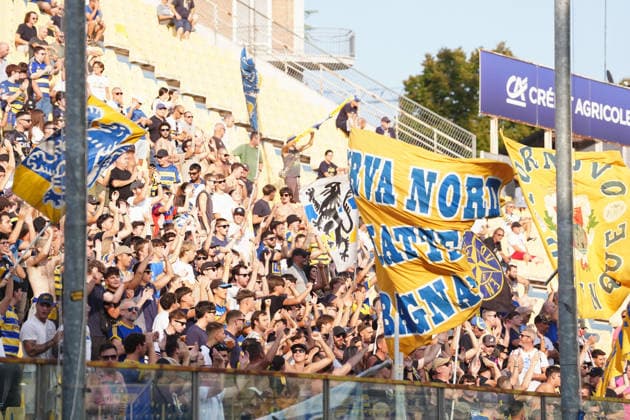 Supporter of Parma during the Round of 16 of Frecciarossa Italian Cup 2026 2027 match between Parma and Cremonese at Ennio Tardini Stadium - Soccer - Parma, Italy - Tuesday September 1, 2026  Copyright: xMassimoxPaolone LaPressex