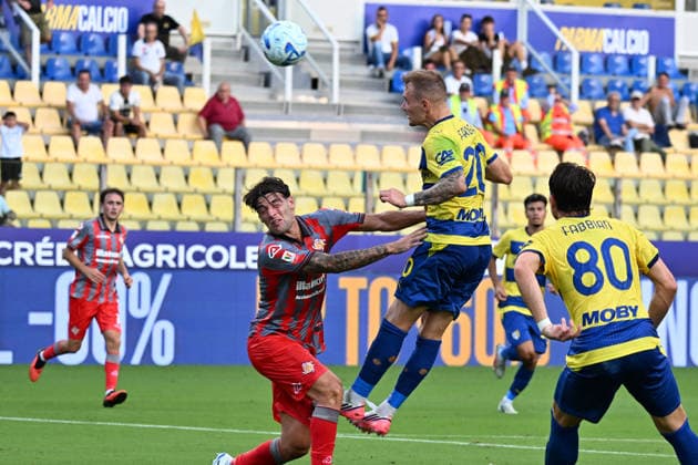 SOCCER - Coppa Italia - Parma Calcio vs. US Cremonese Photo by IPA ABACAPRESS.COM88005344 - Matija Frigan of Parma Calcio 1913 kicked the ball during the soccer match between Parma Calcio 1913 and US Cremonese, the Round of 16 of the 2026 2027 Frecciarossa Italian Cup, at Ennio Tardini Stadium on September 1, 2026 in Parma, Italy. Parma Italy  Copyright: xIPAxSport ABACAx