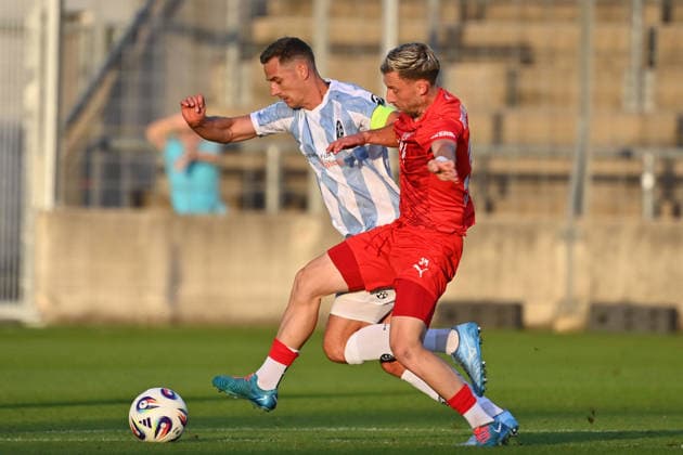 Dennis DRESSEL 1860 Munich, Alban GASHO Buchbach Bavarian State Soccer Cup, Toto Cup TSV 1860 Munich vs. TSV Buchbach on September 1, 2026, GRUENWALDER STADIUM