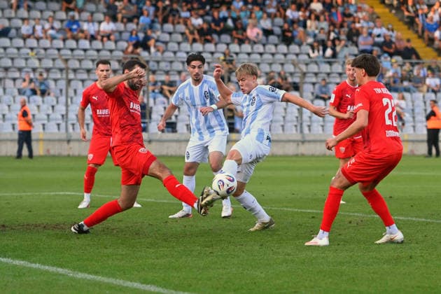 Torchance Fabio WAGNER (TSV 1860 Muenchen), ars,Aktion Fussball Landespokal Bayern, Toto Pokal TSV 1860 Muenchen - TSV Buchbach am 01.09.2026 GRUENWALDER STADION. *** Scoring chance: Fabio WAGNER, TSV 1860 Munich; ars, Bavarian State Cup soccer action, Toto Cup: TSV 1860 Munich vs. TSV Buchbach on September 1, 2026, at Grünwalder Stadium