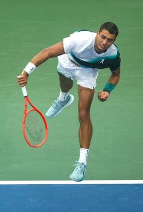 Flavio Cobolli of Italy in action 2026 US Open, Day Three, USTA Billie Jean King National Tennis Center, New York, USA - 01 Sep 2026New York USTA Billie Jean King National T New York (NY) United States of America EDITORIAL USE ONLY No use with unauthorised audio, video, data, fixture lists, club league logos or live services. Online in-match use limited to 120 images, no video emulation. No use in betting, games or single club league player publications.  Copyright: xEllaxLing Shutterstockx 17124552p