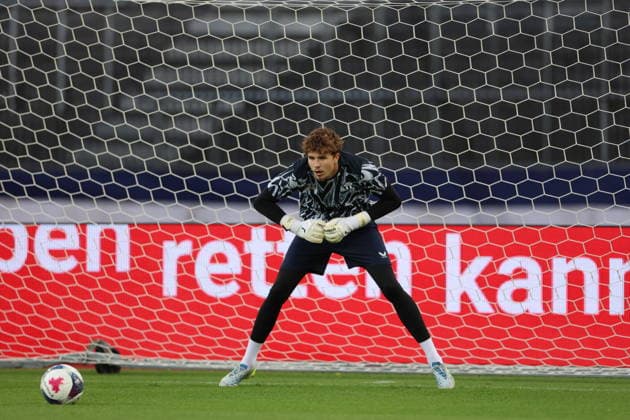 September 1, 2026, Soccer, Brack Super League 2026–27, Matchday 6, FC Zurich vs. BSC Young Boys, Letzigrund Stadium, Zurich, Switzerland; Silas Huber 1, FC Zurich warming up; Photo by Urs Ottiger, Zurich, Letzigrund Stadium, Zurich, Switzerland