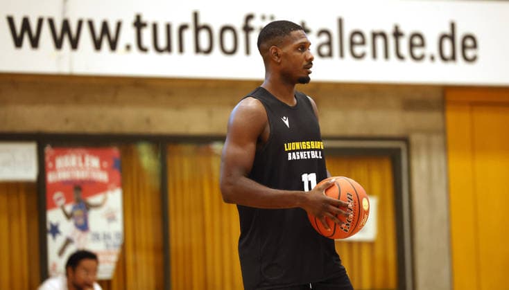 September 1, 2026, Germany, Ludwigsburg, Basketball: MHP Riesen Ludwigsburg vs. Frankfurt Slyliners, Darius Perry (LB)