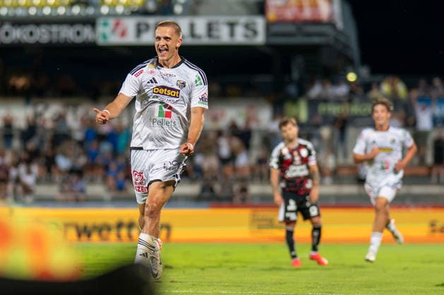 SOCCER - BL, WAC vs LASK WOLFSBERG,AUSTRIA,01.SEP.26 - SOCCER - ADMIRAL Bundesliga, Wolfsberger AC vs Linzer ASK. Image shows the rejoicing of Fabian Wohlmuth (WAC).  GEPAxpictures xAvnixRetkoceri