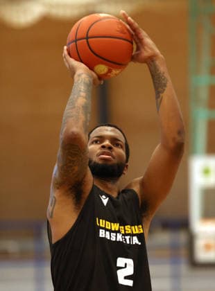 September 1, 2026, Germany, Ludwigsburg, Basketball: MHP Riesen Ludwigsburg vs. Frankfurt Slyliners, David Joplin LB