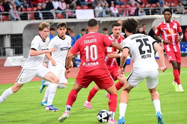 September 1, 2026 xkhx Kassel, Auestadion, Regionalliga Southwest, 2026–2027 Season, KSV Hessen Kassel vs. SV Eintracht Trier, Sercan Sararer 10, Hessen Kassel vs. Gianluca Pelzer, SV Eintracht Trier