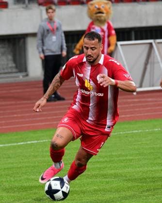 September 1, 2026 xkhx Kassel, Auestadion, Regionalliga Southwest, 2026–2027 Season, KSV Hessen Kassel vs. SV Eintracht Trier, Sercan Sararer 10, Hessen Kassel, cutout
