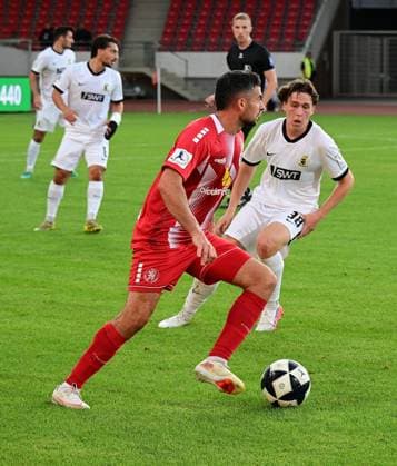 September 1, 2026 xkhx Kassel, Auestadion, Regionalliga Südwest, 2026–2027 Season, KSV Hessen Kassel vs. SV Eintracht Trier, Adrian Bravo Sanchez 17, Hessen Kassel vs. Noah Herber, SV Eintracht Trier