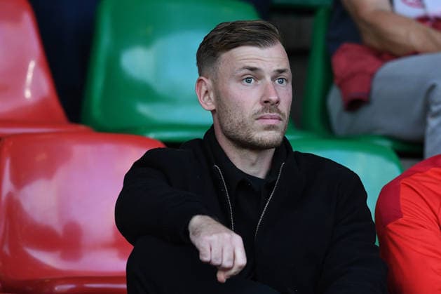 Soccer, Regionalliga West, Matchday 6: Rot Weiß Oberhausen vs. SV Westfalia Rhynern on September 1, 2026, at the Niederrhein Stadium in Oberhausen; Max Meyer of Oberhausen in the stands xRx