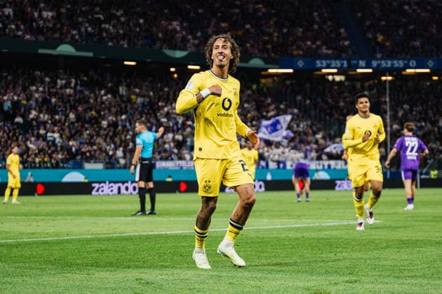 DFB-Pokal: HEBC - Borussia Dortmund, 01.09.2026 TOR, JUBEL zum 0:5 durch Fabio Daniel Soares Silva (Borussia Dortmund, 21); Fußball, DFB-Pokal, 1. Runde: HEBC vs. Borussia Dortmund am 01.09.2026 im Volksparkstadion, Hamburg DFB REGULATIONS PROHIBIT ANY USE OF PHOTOGRAPHS AS IMAGE SEQUENCES AND OR QUASI-VIDEO. *** DFB Cup: HEBC vs. Borussia Dortmund, September 1, 2026 – Goal, Celebration of the 0–5 goal by Fabio Daniel Soares Silva (Borussia Dortmund), 21 Soccer, DFB Cup, First Round: HEBC vs. Borussia Dortmund on September 1, 2026, at the Volksparkstadion, Hamburg. DFB regulations prohibit any use of photographs as image sequences and or quasi-video. Copyright: xBEAUTIFULxSPORTS Tonhäuserx