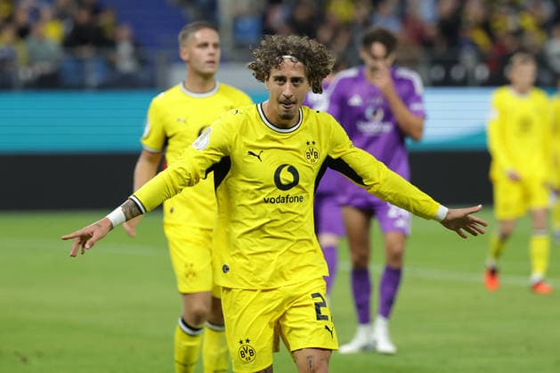 2026.09.01 xfsx DFB-Pokal Erste Runde, Saison 2026 2027 HEBC Hamburg - Borussia Dortmund v.l. Fabio Silva (Borussia Dortmund, 21) feiert sein Tor zum 5:0 fuer Borussia Dortmund (DFL DFB regulations prohibit any use of photographs as image sequences and or quasi-video. *** September 1, 2026 xfsx DFB Cup First Round, 2026–2027 Season HEBC Hamburg vs. Borussia Dortmund: Fabio Silva (Borussia Dortmund, 21) celebrates his goal to make it 5–0 for Borussia Dortmund. DFL and DFB regulations prohibit any use of photographs as image sequences and or quasi-video. Copyright: HMBxMedia FernandoxSoares