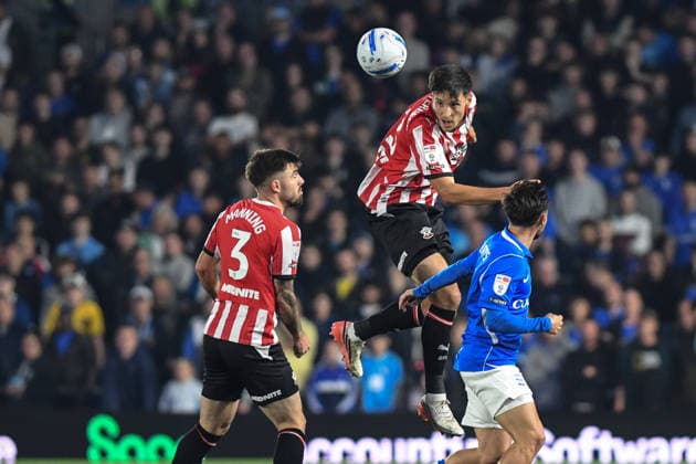 Birmingham City v Southampton, Sky Bet Championship, St Andrews @ Knighthead Park, Birmingham, UK - 1 September 2026 Southampton s Keven Schlotterbeck rises high to head the ball , UK NEWSPAPERS OUT Copyright: xRichardxBowcottx