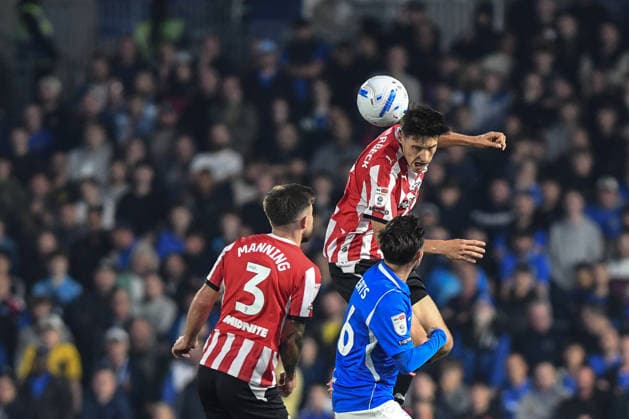 Birmingham City v Southampton, Sky Bet Championship, St Andrews @ Knighthead Park, Birmingham, UK - 1 September 2026 Southampton s Keven Schlotterbeck rises high to head the ball , UK NEWSPAPERS OUT Copyright: xRichardxBowcottx