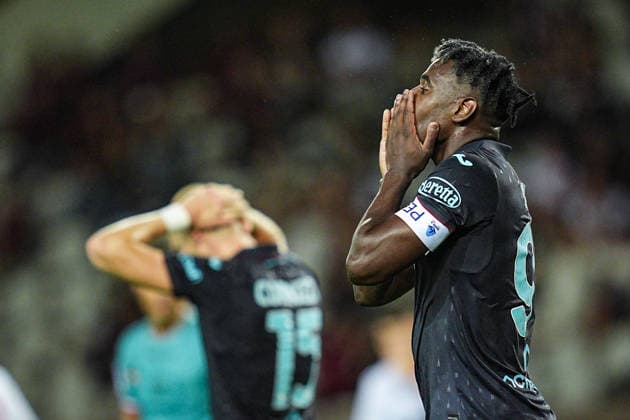Torino s Duvan Zapata reacts after missing a scoring chance during Frecciarossa Italian Cup 2026 2027 soccer match between Torino and Monza at the at the Stadio Olimpico Grande Torino in Turin, north west Italy - Tuesday, September 01, 2026. - Soccer .  Copyright: xMarcoxAlpozzi LaPressex
