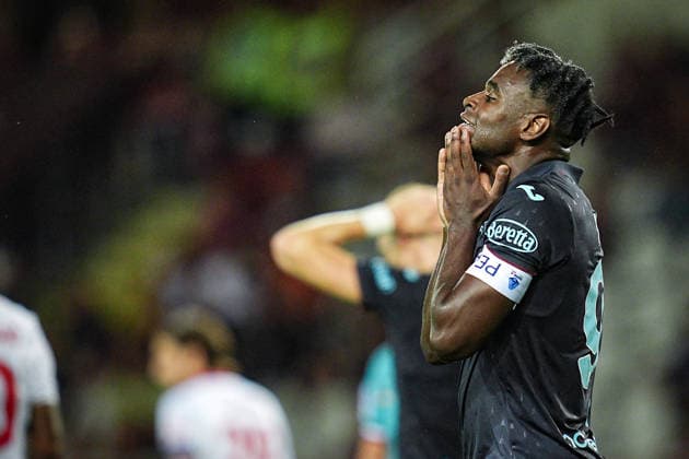 Torino s Duvan Zapata reacts after missing a scoring chance during Frecciarossa Italian Cup 2026 2027 soccer match between Torino and Monza at the at the Stadio Olimpico Grande Torino in Turin, north west Italy - Tuesday, September 01, 2026. - Soccer .  Copyright: xMarcoxAlpozzi LaPressex
