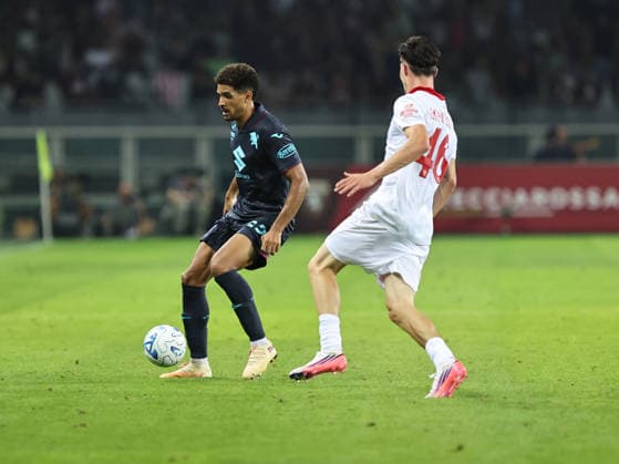 IPA88010590 - Saul Coco plays in the 2026–2027 Coppa Italia match between Torino and Monza in Turin on Tuesday, September 1, 2026.  Copyright: xLorisxRoselli IPAxSportx xx 88010590