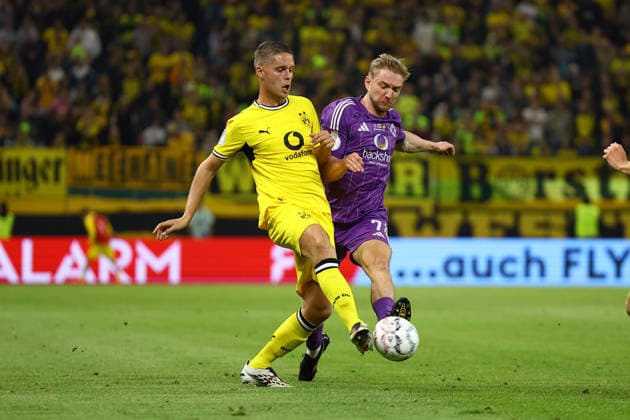 7 Tjorven Köhler (HEBC), 25 Joey Veerman (Borussia Dortmund) Fußball I Herren I DFB-Pokal I Saison 2026-2027 I 1. Runde I HEBC - Borussia Dortmund I 01.09.2026 I Volksparkstadion *** 7 Tjorven Köhler (HEBC), 25 Joey Veerman (Borussia Dortmund) Soccer I Men s Team I DFB Cup I 2026–2027 Season I First Round I HEBC vs. Borussia Dortmund I September 1, 2026 I Volksparkstadion